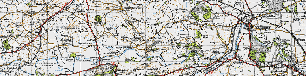 Old map of Kearby Town End in 1947