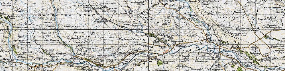 Old map of Barras End in 1947