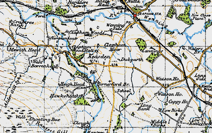 Old map of Keasden in 1947