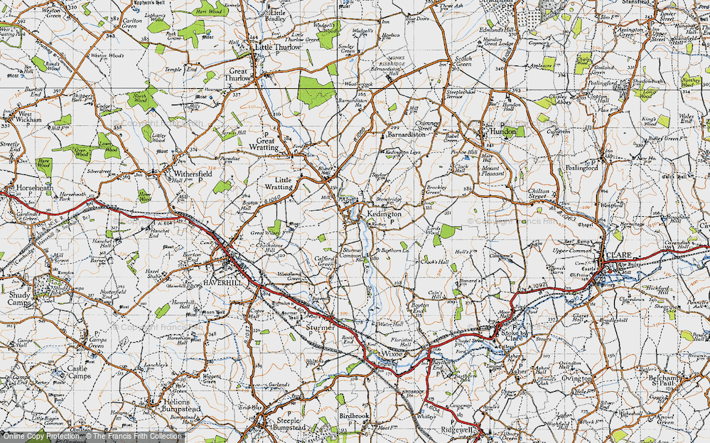 Old Map of Kedington, 1946 in 1946