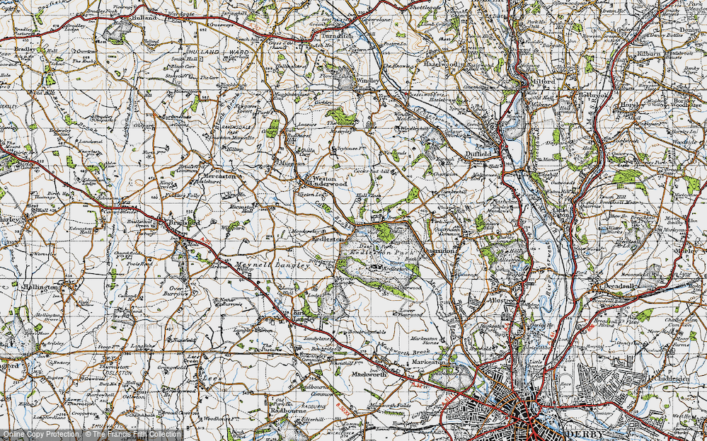 Old Map of Kedleston, 1946 in 1946