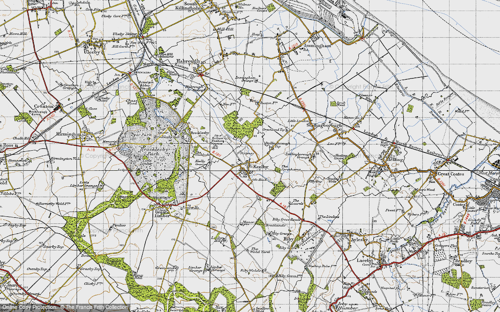 Old Map of Keelby, 1946 in 1946