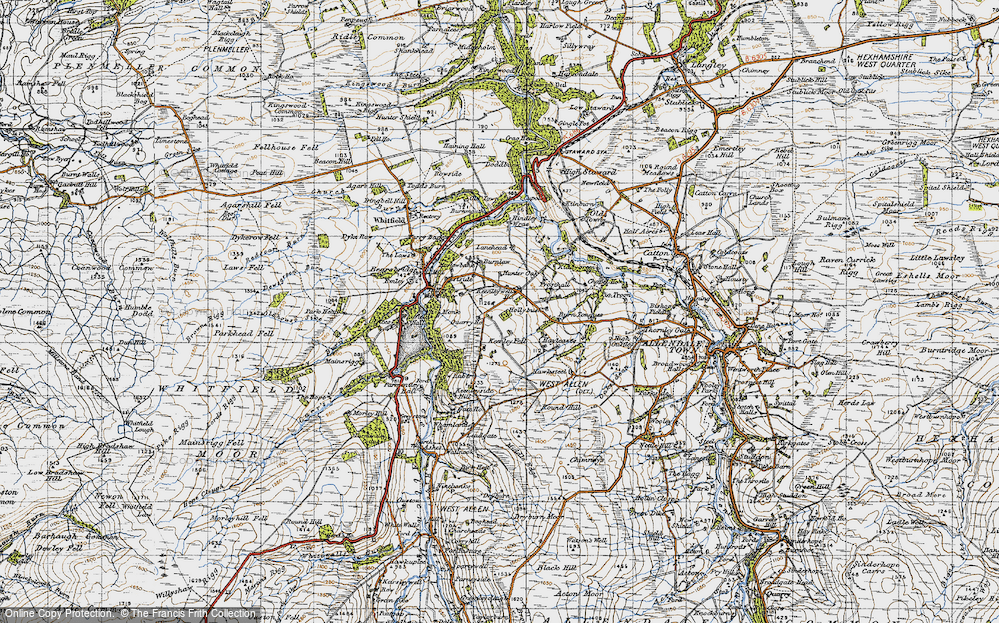 Old Map of Keenley, 1947 in 1947