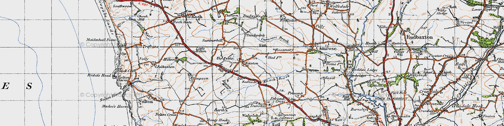 Old map of Keeston in 1946