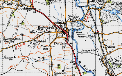 Old map of Kegworth in 1946