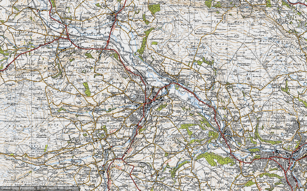 Old Map of Keighley, 1947 in 1947