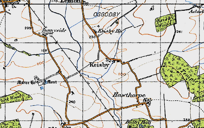 Old map of Keisby in 1946