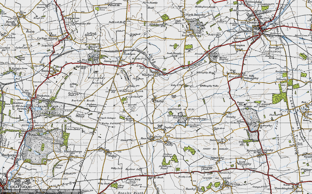 Old Map of Kelby, 1946 in 1946
