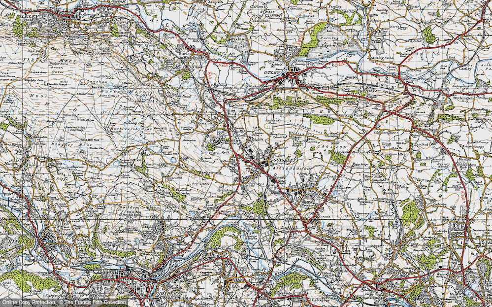 Old Map of Kelcliffe, 1947 in 1947