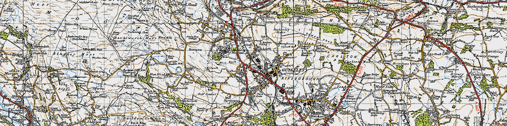 Old map of Kelcliffe in 1947