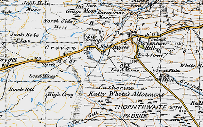 Old map of Blow Tarn in 1947