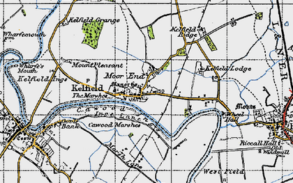 Old map of Kelfield in 1947