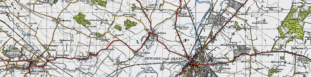 Old map of Kelham in 1947