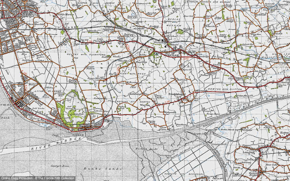 Old Map of Kellamergh, 1947 in 1947