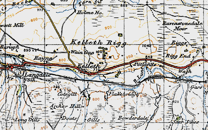 Old map of Flakebridge in 1947