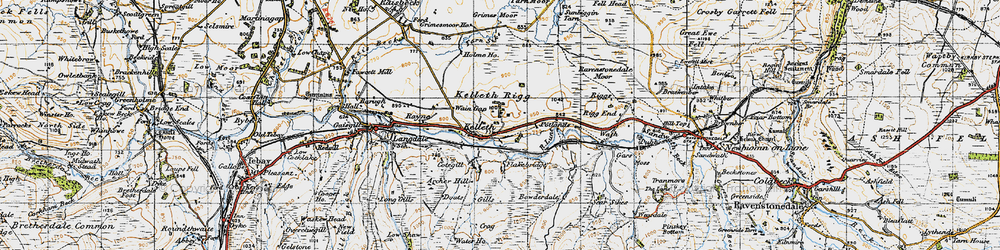 Old map of Kelleth in 1947
