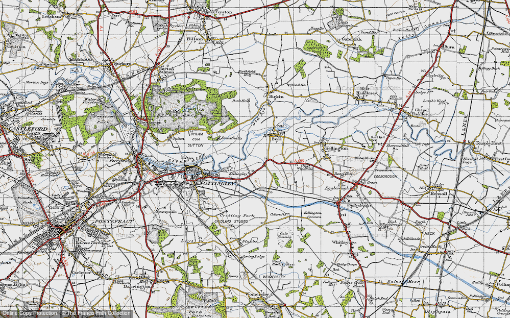 Old Map of Kellingley, 1947 in 1947