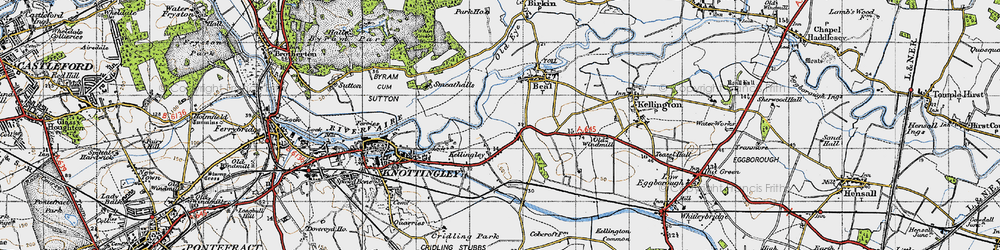 Old map of Kellingley in 1947
