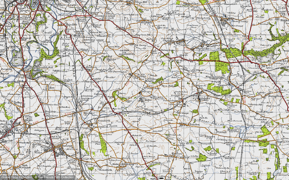 Old Map of Kelloe, 1947 in 1947