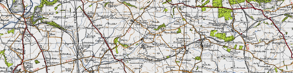 Old map of Kelloe in 1947