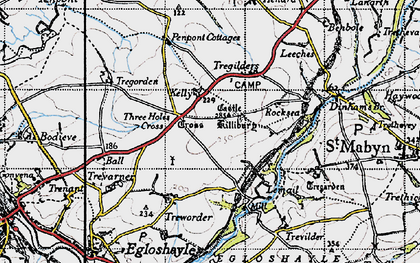 Old map of Kelly in 1946