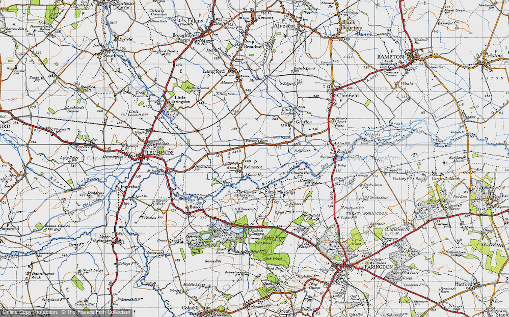 Old Map of Kelmscott, 1947 in 1947