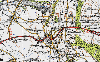 Old map of Kelsall in 1947