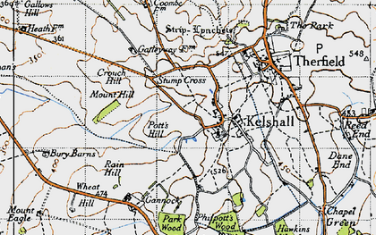 Old map of Kelshall in 1946