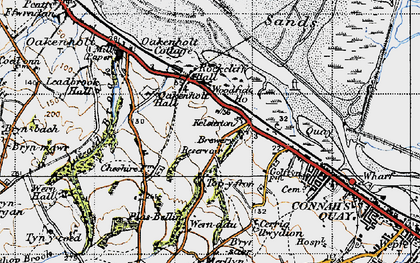 Old map of Bryn Saer in 1947