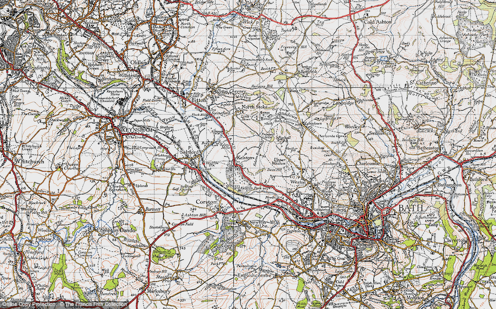 Old Map of Kelston, 1946 in 1946