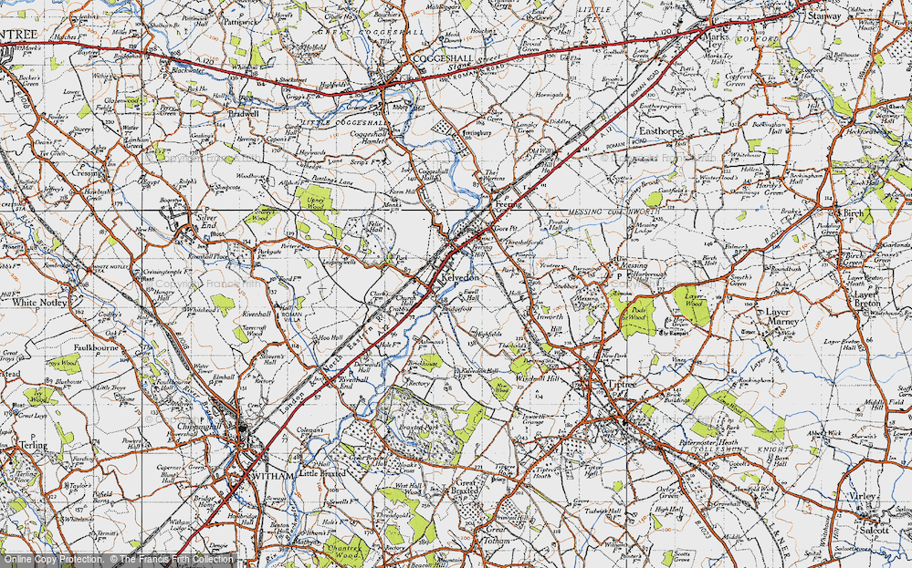 Old Map of Kelvedon, 1945 in 1945