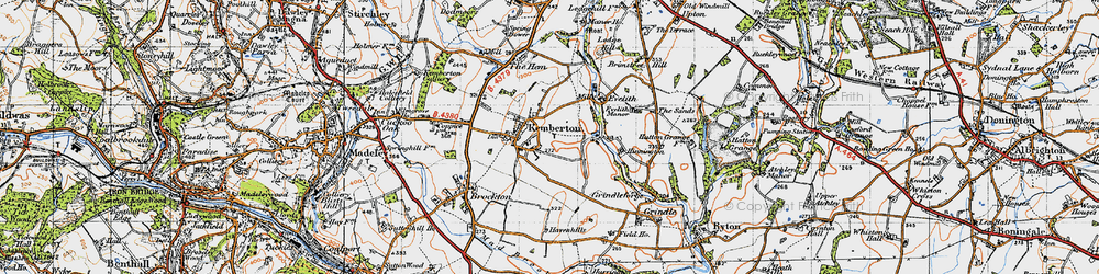 Old map of Kemberton in 1946