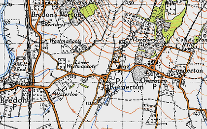 Old map of Kemerton in 1946