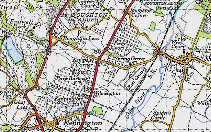Old map of Kempe's Corner in 1940