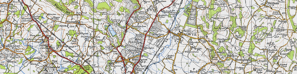 Old map of Kempe's Corner in 1940