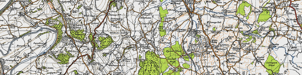 Old map of Kempley Green in 1947