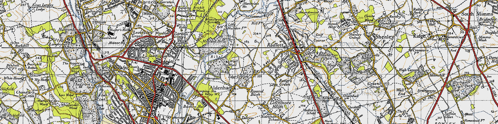 Old map of Kemprow in 1946