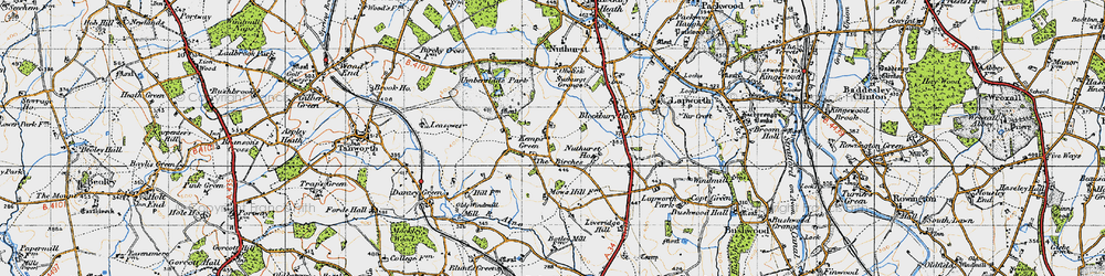 Old map of Lapworth Grange in 1947