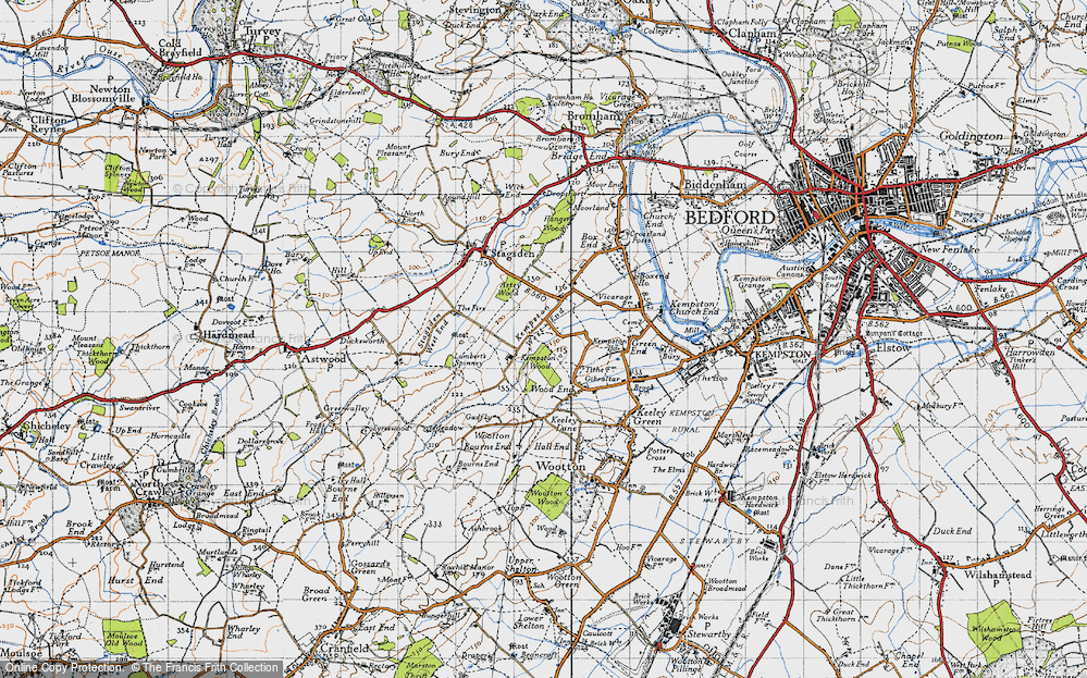 Old Map of Kempston West End, 1946 in 1946