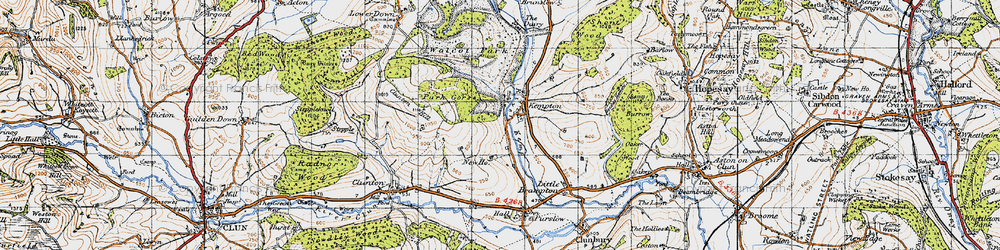 Old map of Kempton in 1947