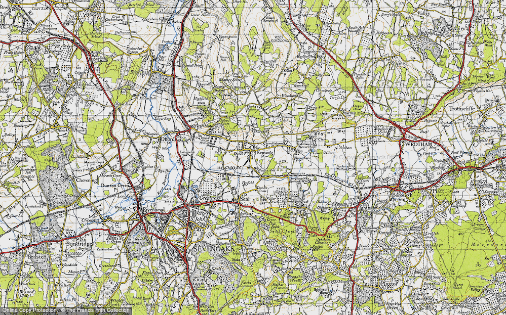 Old Map of Kemsing, 1946 in 1946