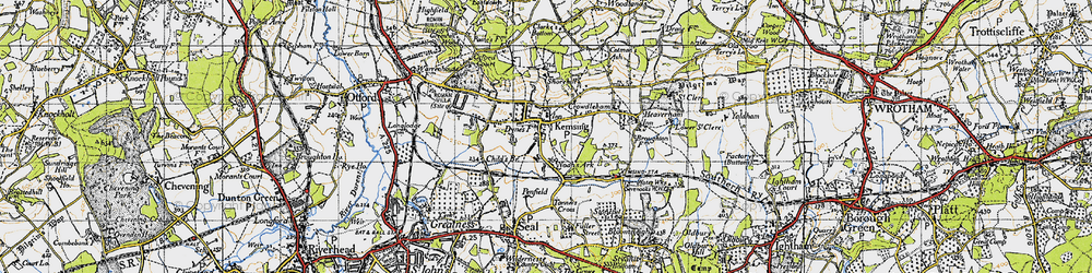 Old map of Kemsing in 1946
