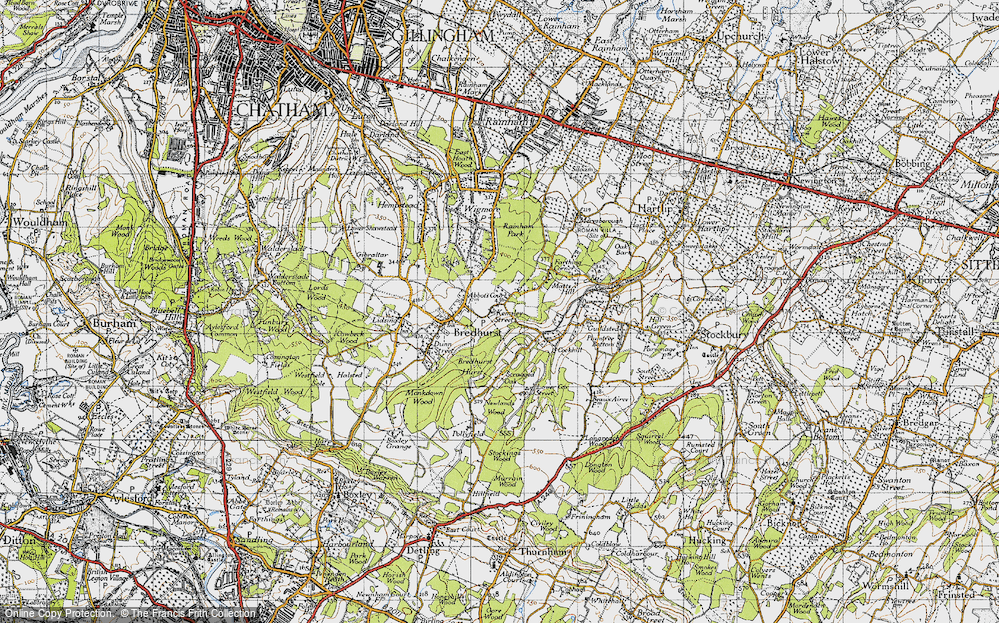 Old Map of Kemsley Street, 1946 in 1946