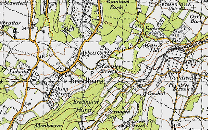Old map of Kemsley Street in 1946