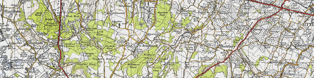 Old map of Kemsley Street in 1946