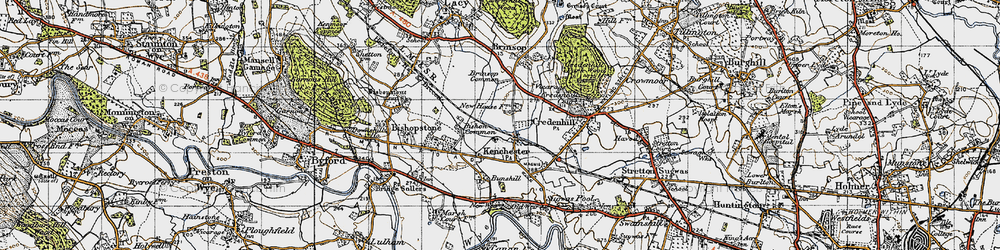 Old map of Bunshill in 1947
