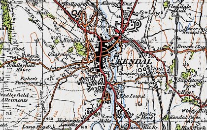 Old map of Bradleyfield Ho in 1947