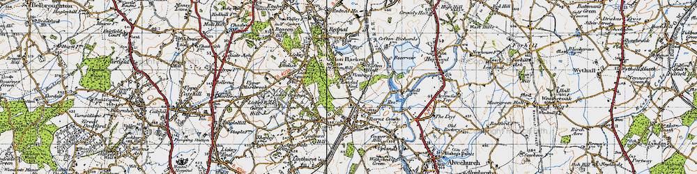 Old map of Kendal End in 1947