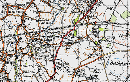 Old map of Kendleshire in 1946