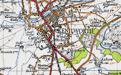 Old map of Kenilworth in 1946
